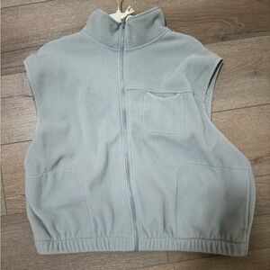 Old Navy Soft Gray Fleece Vest